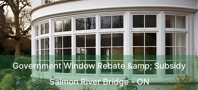 Government Window Rebate & Subsidy Salmon River Bridge - ON