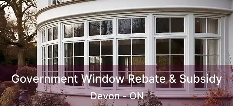  Government Window Rebate & Subsidy Devon - ON