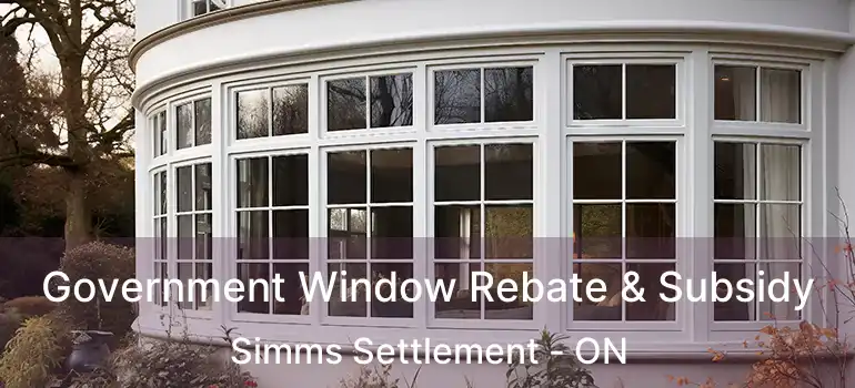  Government Window Rebate & Subsidy Simms Settlement - ON