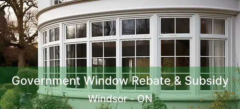  Government Window Rebate & Subsidy Windsor - ON