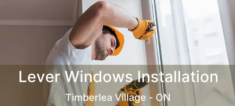  Lever Windows Installation Timberlea Village - ON