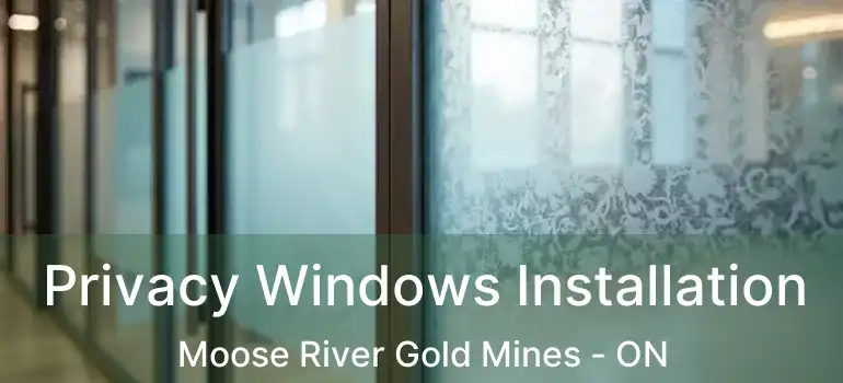 Privacy Windows Installation Moose River Gold Mines - ON