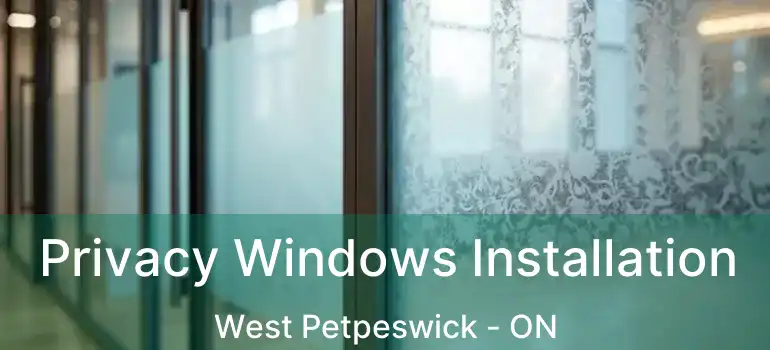  Privacy Windows Installation West Petpeswick - ON