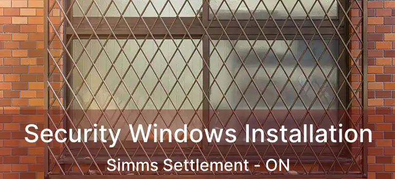  Security Windows Installation Simms Settlement - ON