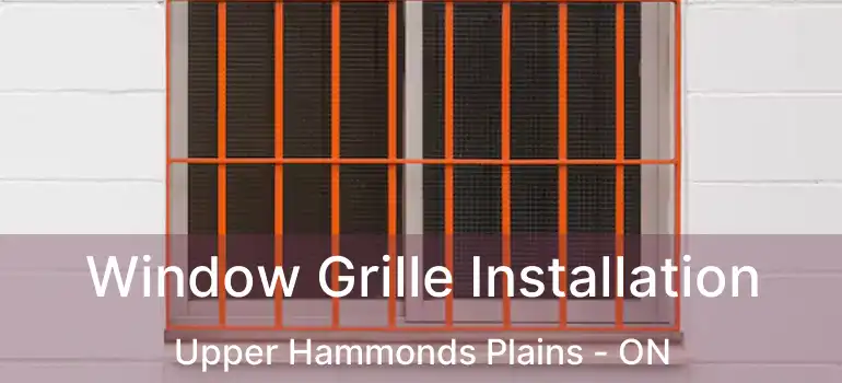  Window Grille Installation Upper Hammonds Plains - ON