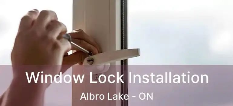  Window Lock Installation Albro Lake - ON