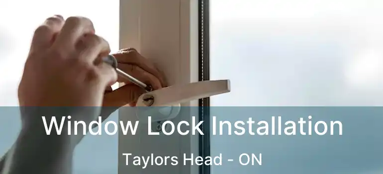  Window Lock Installation Taylors Head - ON
