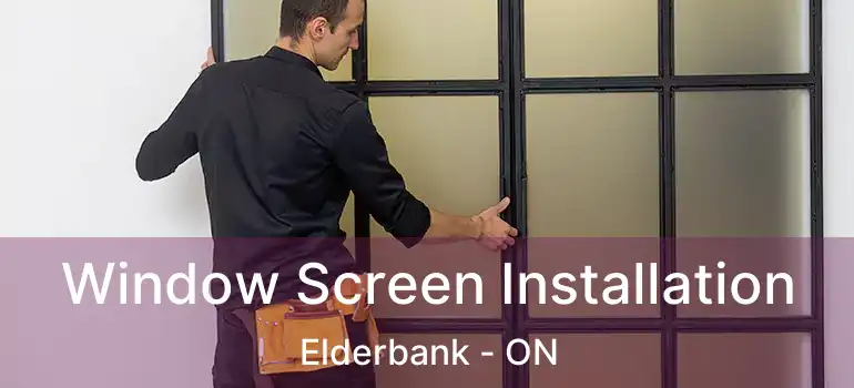  Window Screen Installation Elderbank - ON