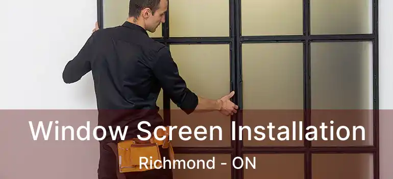  Window Screen Installation Richmond - ON