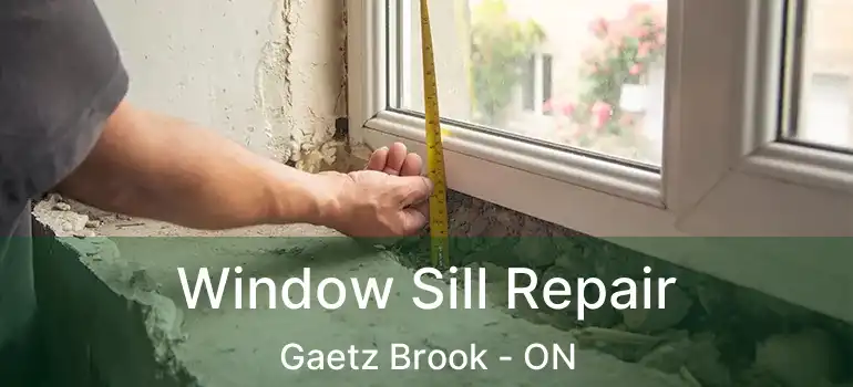  Window Sill Repair Gaetz Brook - ON